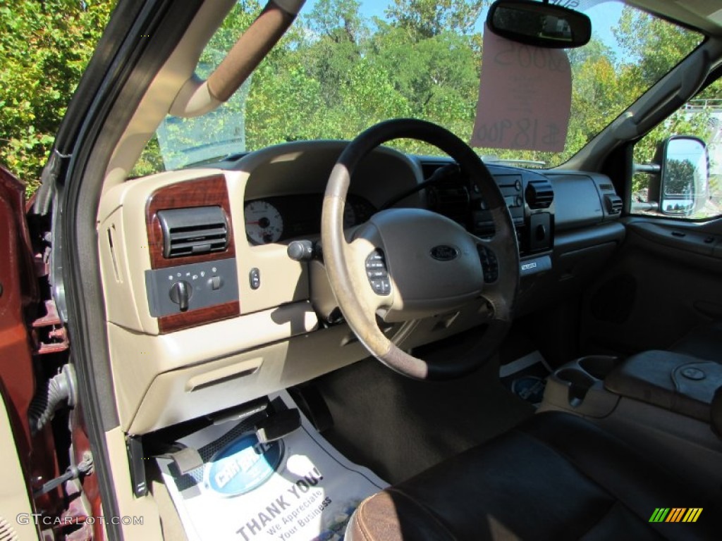 2005 F350 Super Duty King Ranch Crew Cab 4x4 - Dark Copper Metallic / Tan photo #37