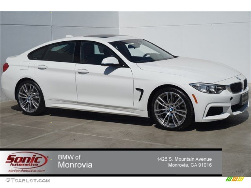 2015 4 Series 428i Gran Coupe - Alpine White / Coral Red/Black Highlight photo #1