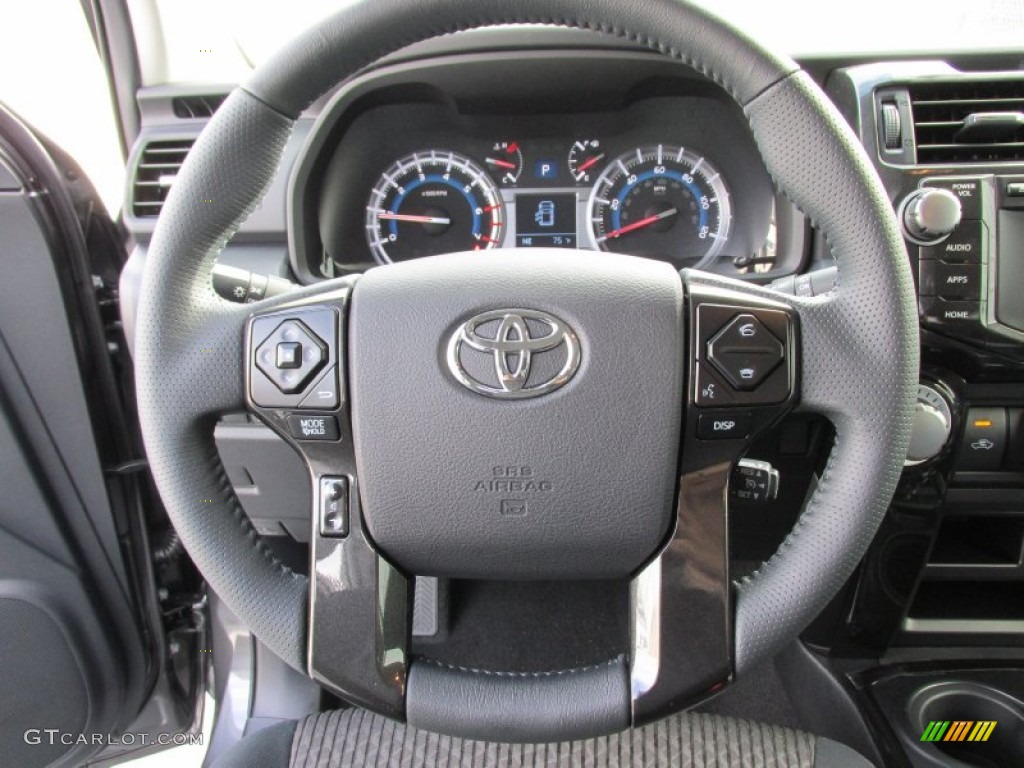 2015 Toyota 4Runner Trail Premium 4x4 Black Steering Wheel Photo #97691652