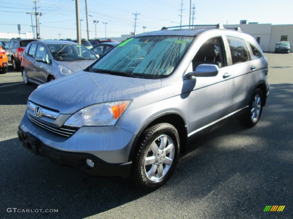 2008 CR-V EX-L 4WD - Glacier Blue Metallic / Gray photo #2