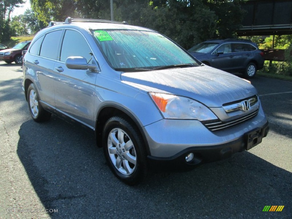 2008 CR-V EX-L 4WD - Glacier Blue Metallic / Gray photo #4