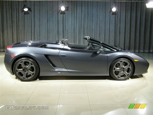 2007 Lamborghini Gallardo Spyder, Grey Metallic / Black, Profile 2007 Lamborghini Gallardo Spyder Parts