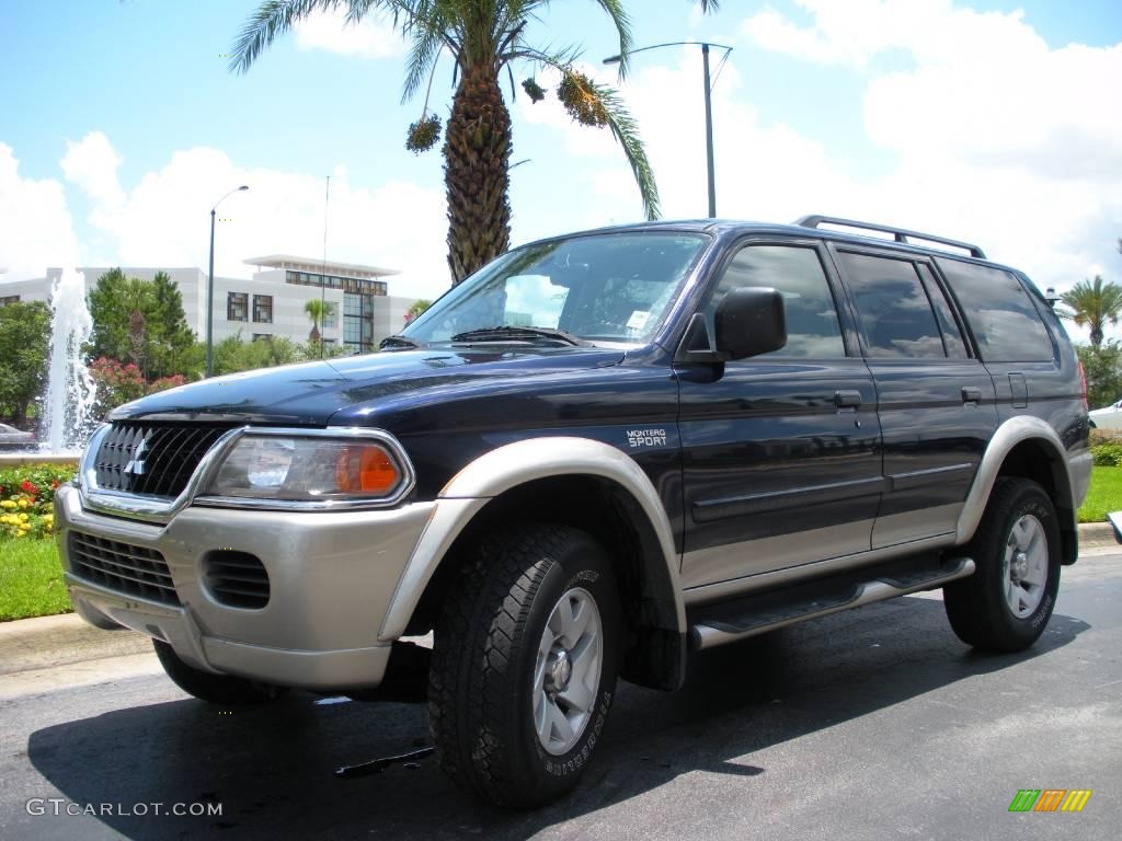 2002 Montero Sport XLS - Memphis Blue Pearl / Tan photo #2