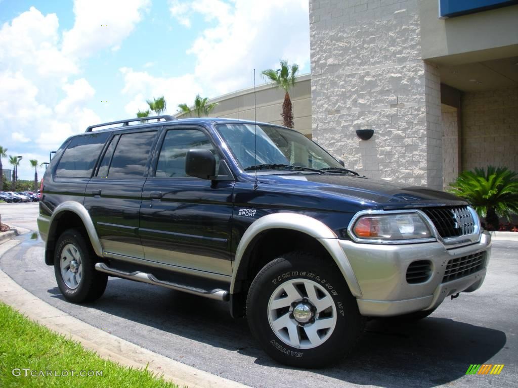 2002 Montero Sport XLS - Memphis Blue Pearl / Tan photo #4