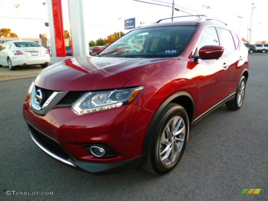 2015 Rogue SL AWD - Cayenne Red / Charcoal photo #3