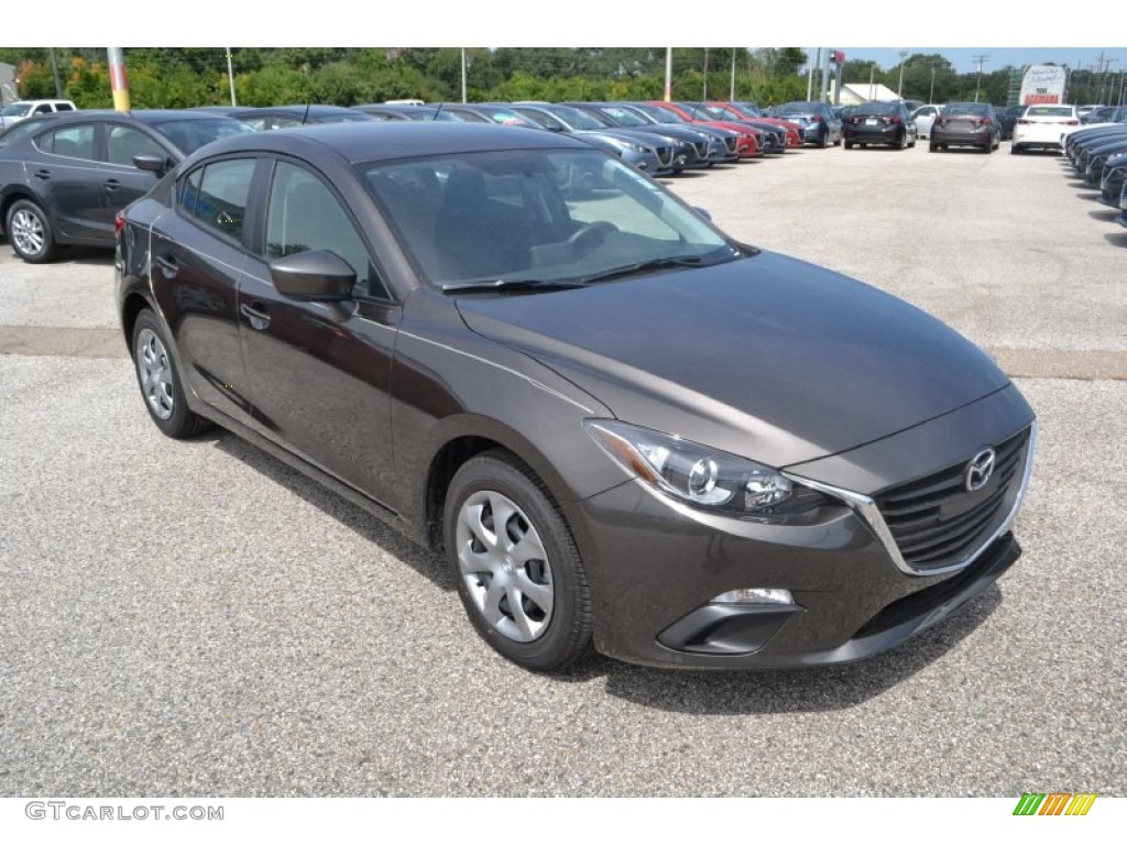 2015 MAZDA3 i Sport 4 Door - Titanium Flash Mica / Black photo #7