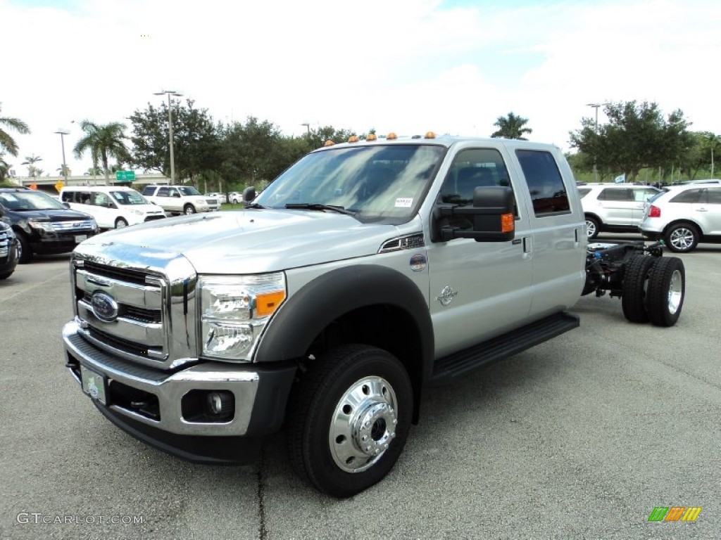 Ingot Silver Metallic 2015 Ford F550 Super Duty Lariat Crew Cab 4x4 Chassis Exterior Photo #97705596