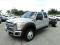 Ingot Silver Metallic 2015 Ford F550 Super Duty Lariat Crew Cab 4x4 Chassis Exterior