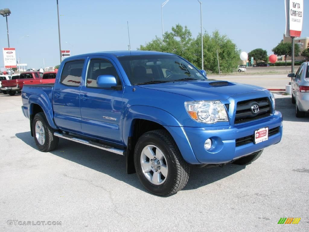 2007 Tacoma V6 PreRunner TRD Sport Double Cab - Speedway Blue Pearl / Graphite Gray photo #4