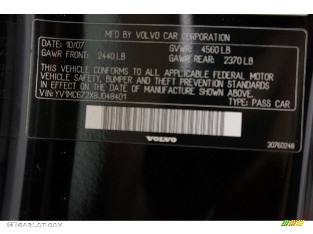 2008 C70 T5 - Solid Black / Calcite Cream photo #17