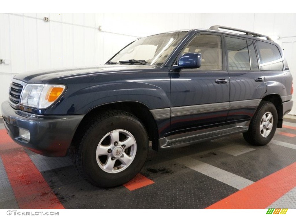 2000 Land Cruiser  - Atlantis Blue Mica / Oak photo #2