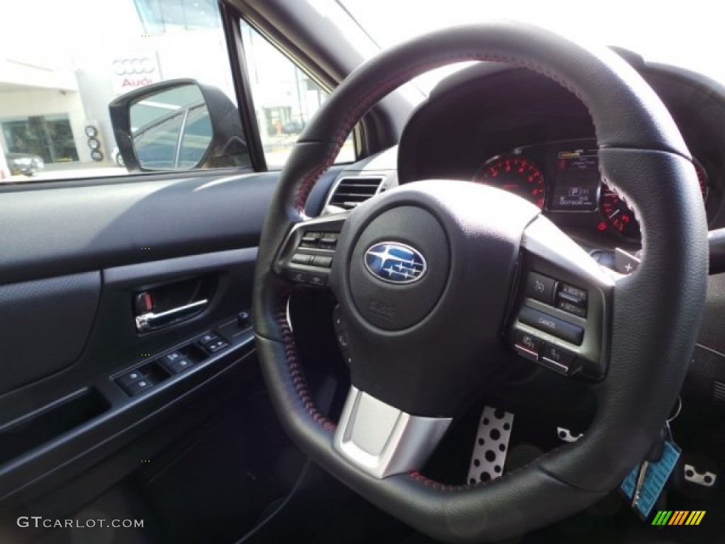 2015 Subaru WRX Limited Carbon Black Steering Wheel Photo #97716045