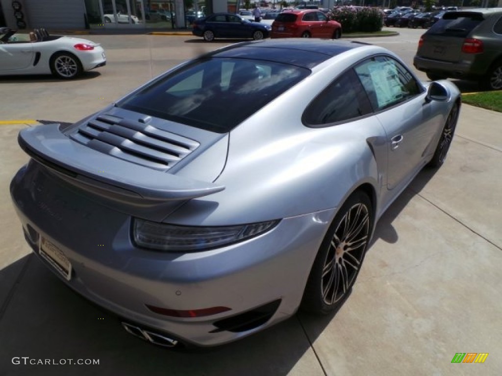 Rhodium Silver Metallic 2015 Porsche 911 Turbo Coupe Exterior Photo #97716363