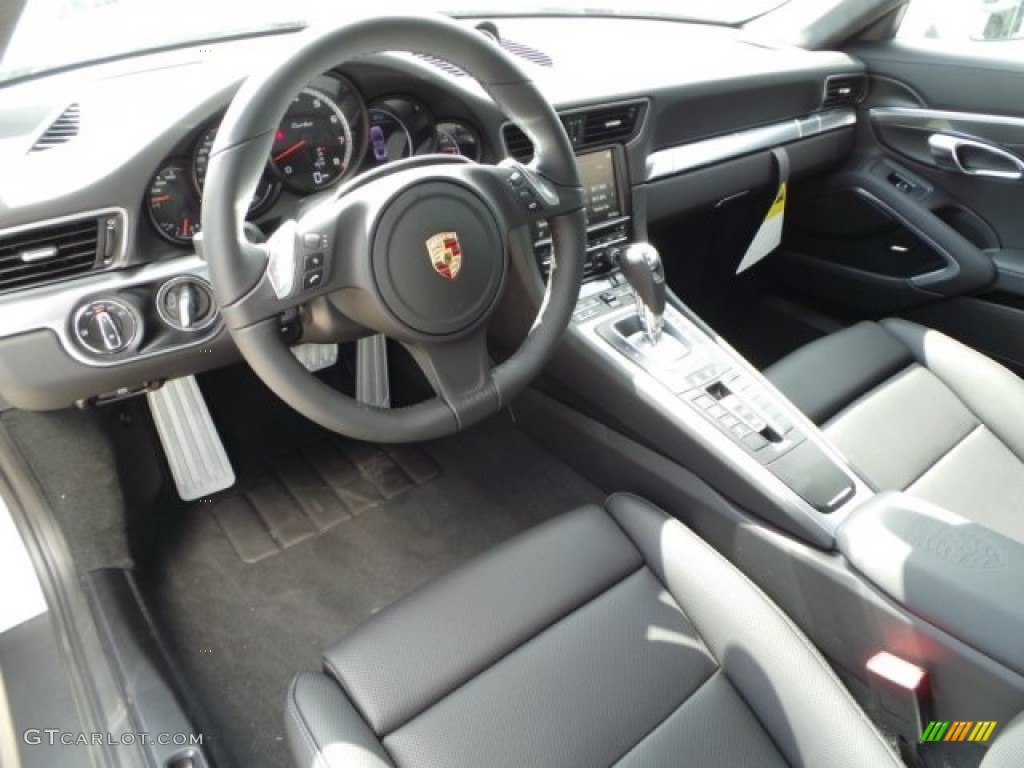 Black Interior 2015 Porsche 911 Turbo Coupe Photo #97716456