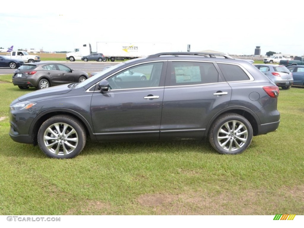 Meteor Gray Mica 2014 Mazda CX-9 Grand Touring Exterior Photo #97716555