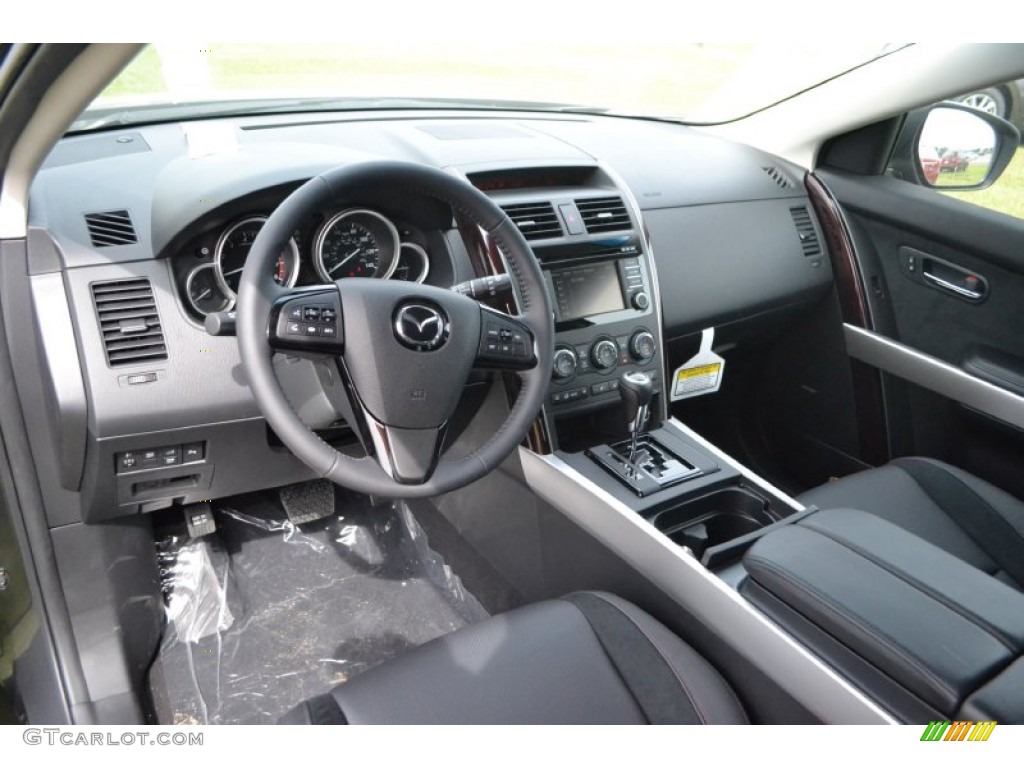 Black Interior 2014 Mazda CX-9 Grand Touring Photo #97716654
