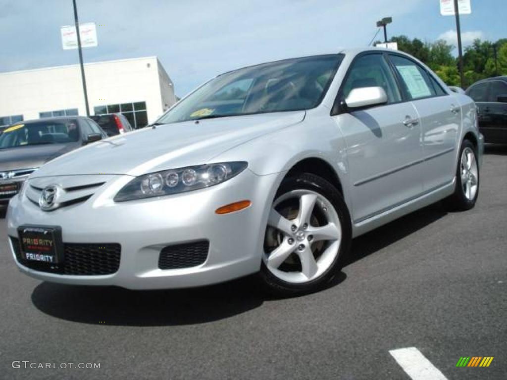 2008 MAZDA6 i Sport Sedan - Silver Metallic / Black photo #1