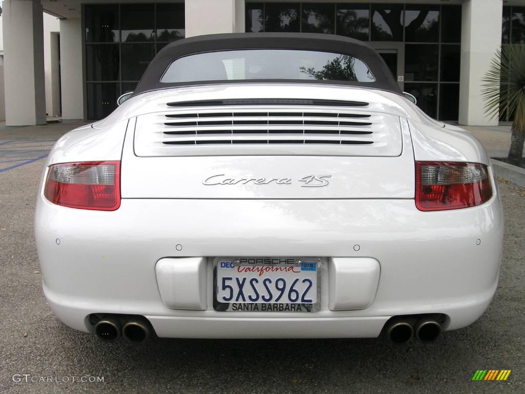 2008 911 Carrera 4S Cabriolet - Carrara White / Cocoa Brown photo #4