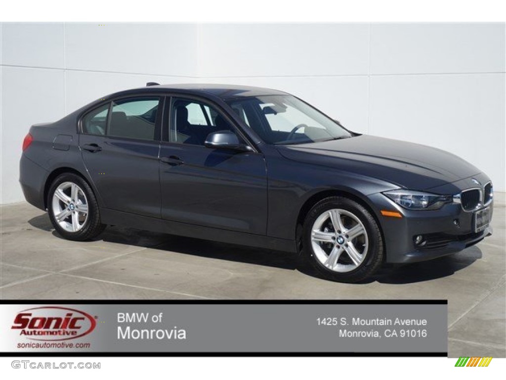 2015 3 Series 320i Sedan - Mineral Grey Metallic / Black photo #1