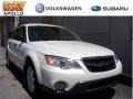 2008 Satin White Pearl Subaru Outback 2.5i Wagon  photo #1