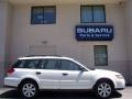 2008 Satin White Pearl Subaru Outback 2.5i Wagon  photo #5