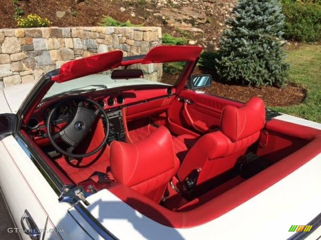 Red Interior 1977 Mercedes-Benz SL Class 450 SL roadster Photo #97726443