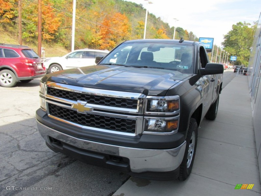 2015 Silverado 1500 WT Regular Cab 4x4 - Black / Dark Ash/Jet Black photo #9