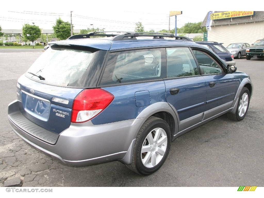 2008 Outback 2.5i Wagon - Newport Blue Pearl / Off Black photo #5