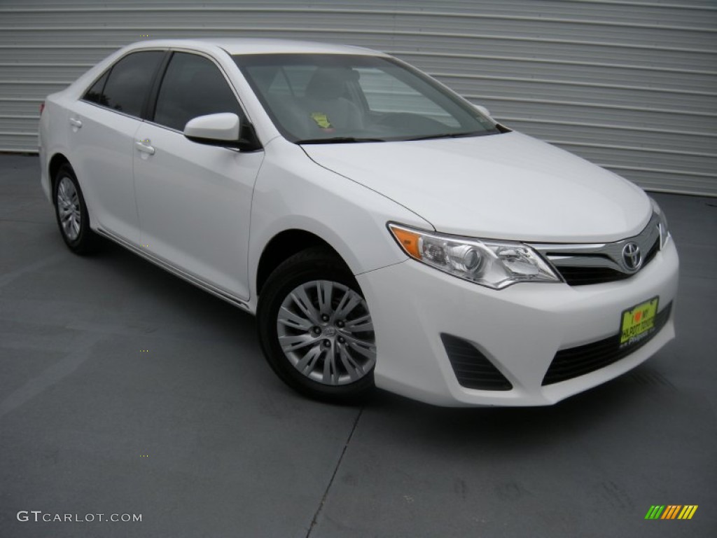 2014 Camry LE - Super White / Ivory photo #2
