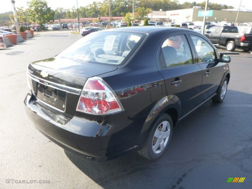 2008 Aveo LS Sedan - Black / Charcoal photo #5