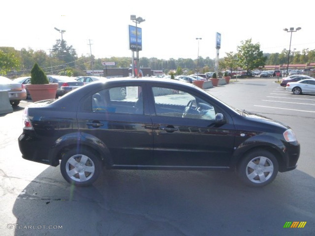 2008 Aveo LS Sedan - Black / Charcoal photo #6