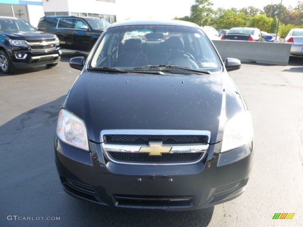 2008 Aveo LS Sedan - Black / Charcoal photo #7