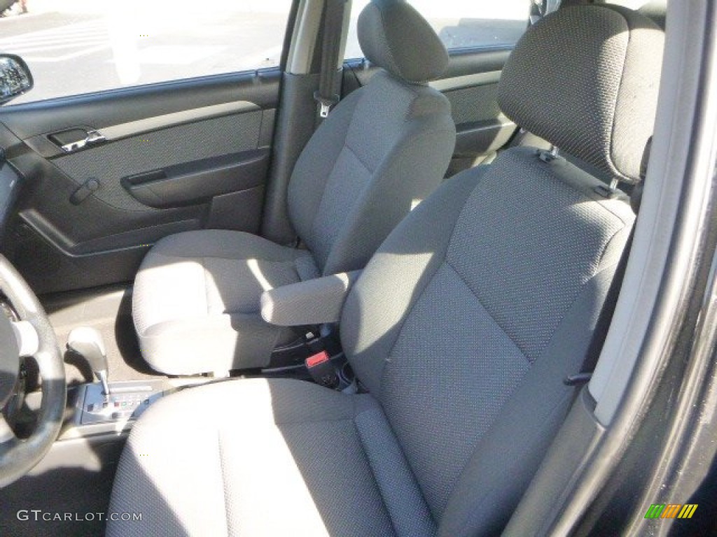 2008 Aveo LS Sedan - Black / Charcoal photo #9