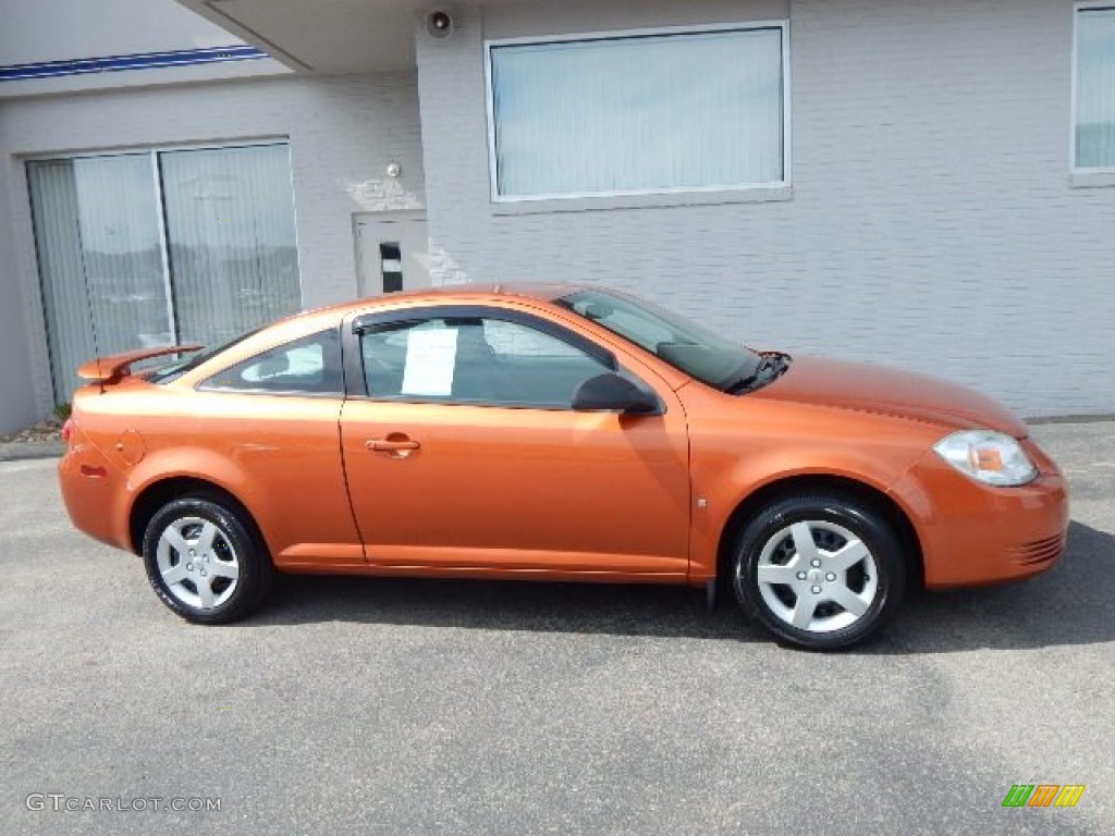 2007 Cobalt LS Coupe - Sunburst Orange Metallic / Gray photo #2