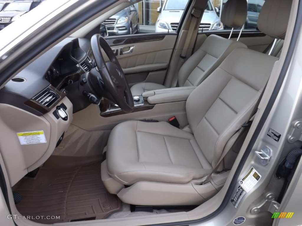 Almond Beige Interior 2010 Mercedes-Benz E 350 4Matic Sedan Photo #97736898