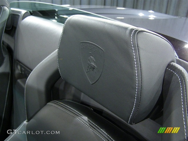 2007 Lamborghini Gallardo Spyder 2007 Lamborghini Gallardo Spyder, Grey Metallic / Black, Seat Closeup Photo #97738