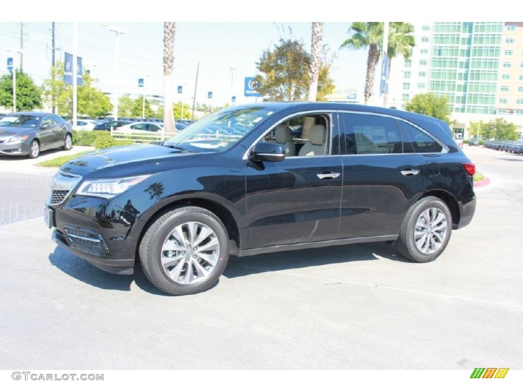 2015 MDX Technology - Crystal Black Pearl / Parchment photo #3