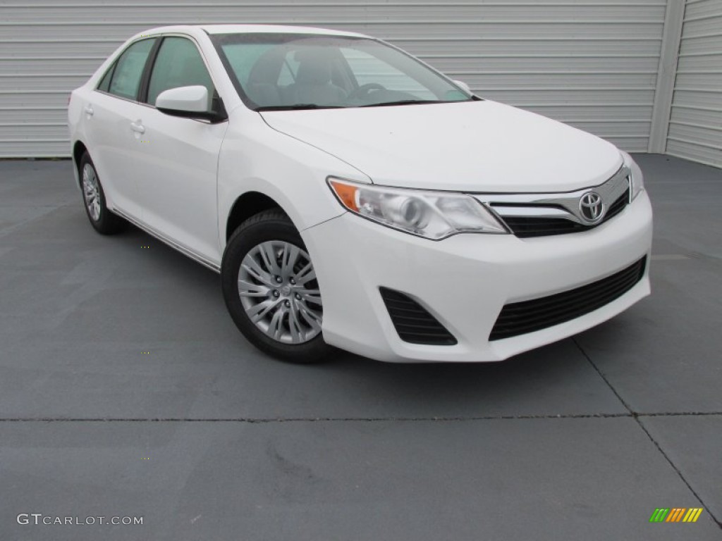 2014 Camry LE - Super White / Ash photo #2