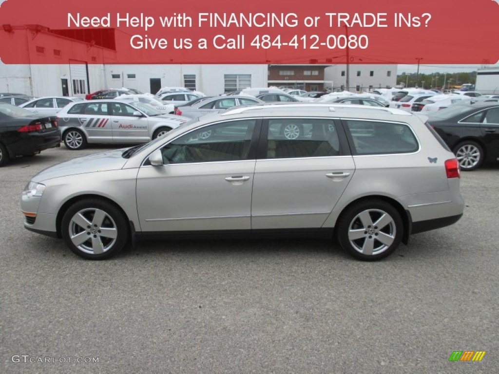 2009 Passat Komfort Wagon - White Gold Metallic / Cornsilk Beige photo #8