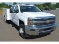 2015 Summit White Chevrolet Silverado 3500HD WT Crew Cab Utility  photo #1