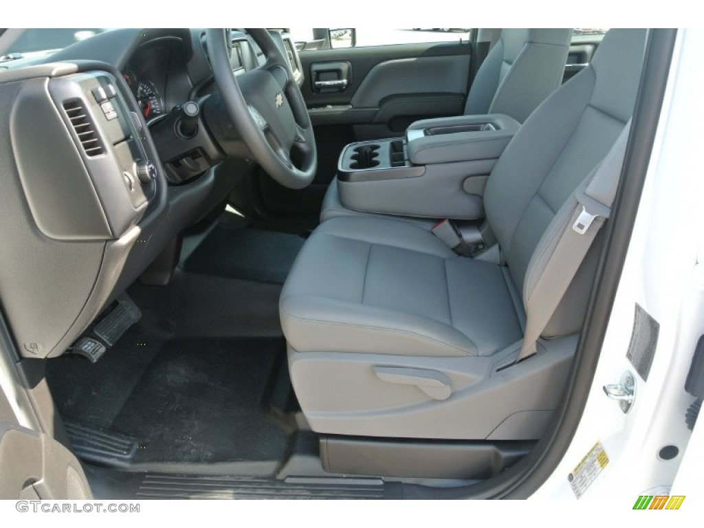 Jet Black/Dark Ash Interior 2015 Chevrolet Silverado 3500HD WT Crew Cab Utility Photo #97746476