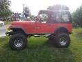 Red 1983 Jeep CJ 7 4x4