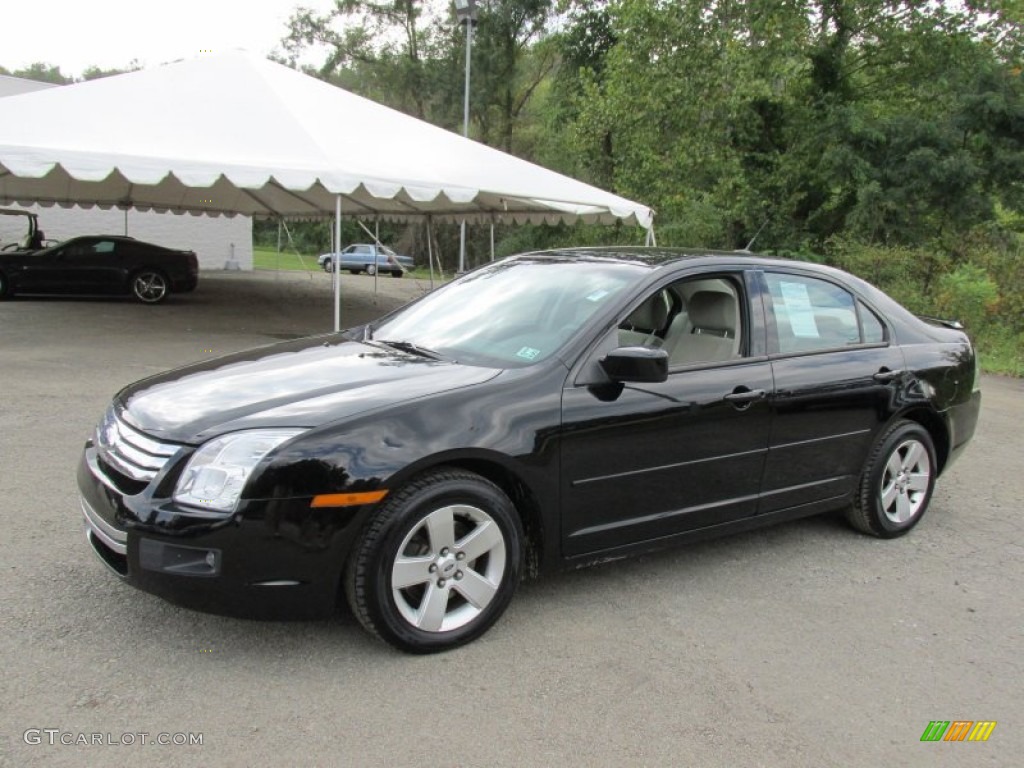 2007 Fusion SE V6 AWD - Black / Camel photo #1