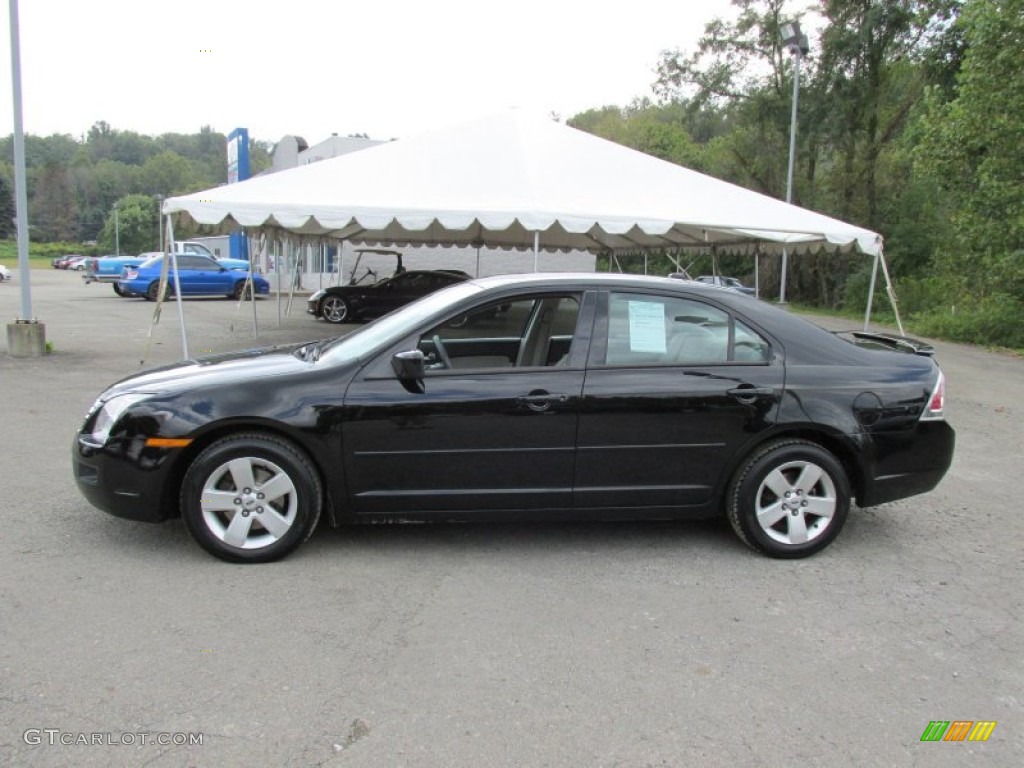 2007 Fusion SE V6 AWD - Black / Camel photo #2