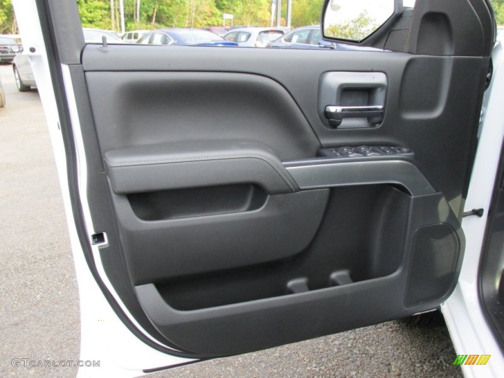 2015 Chevrolet Silverado 1500 LT Double Cab 4x4 Jet Black Door Panel Photo #97749086
