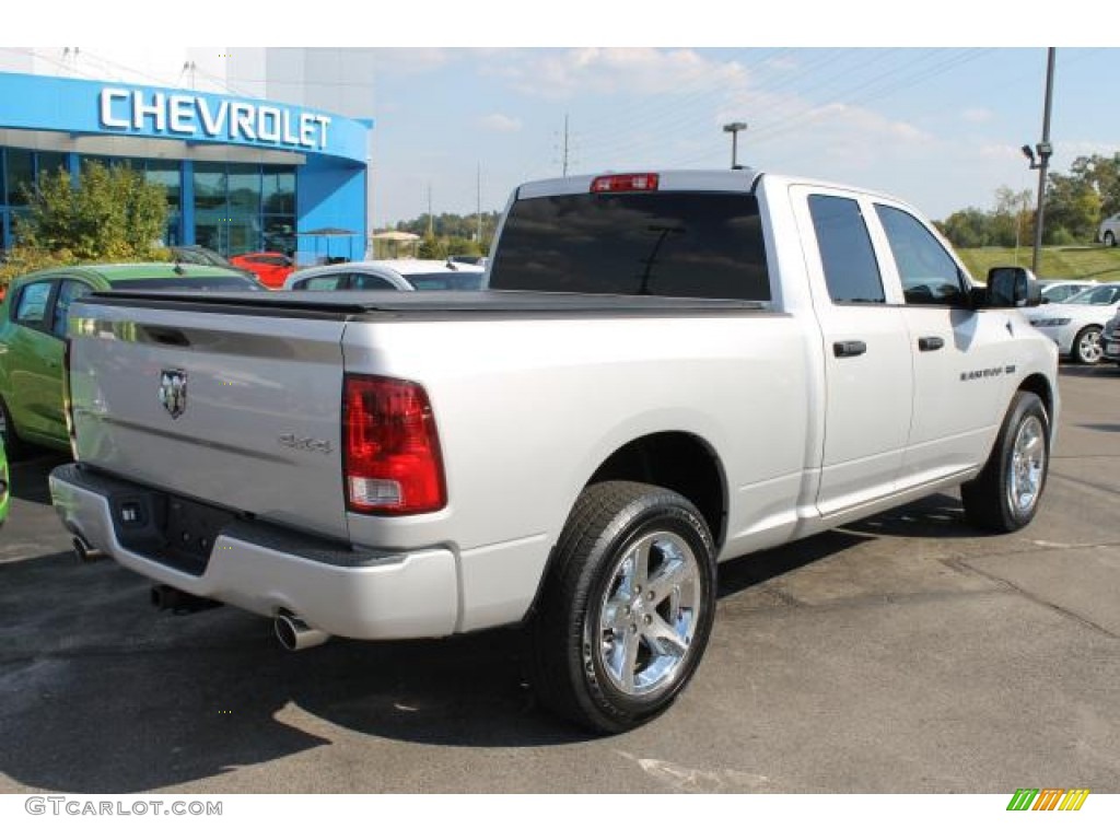 2012 Ram 1500 ST Quad Cab 4x4 - Bright Silver Metallic / Dark Slate Gray/Medium Graystone photo #3