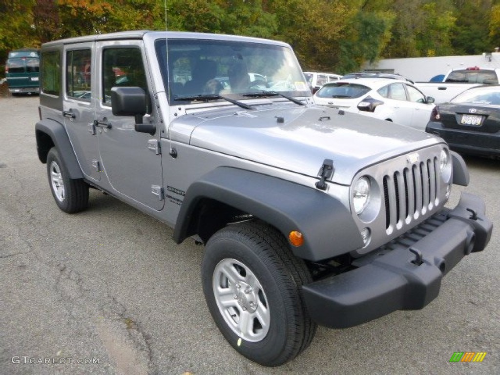 Billet Silver Metallic 2015 Jeep Wrangler Unlimited Sport 4x4 Exterior Photo #97756148