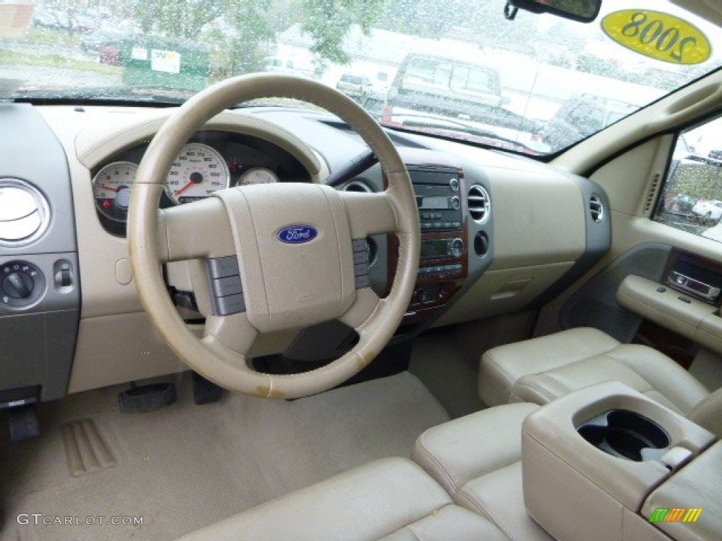 2008 F150 Lariat SuperCab 4x4 - Redfire Metallic / Tan photo #10