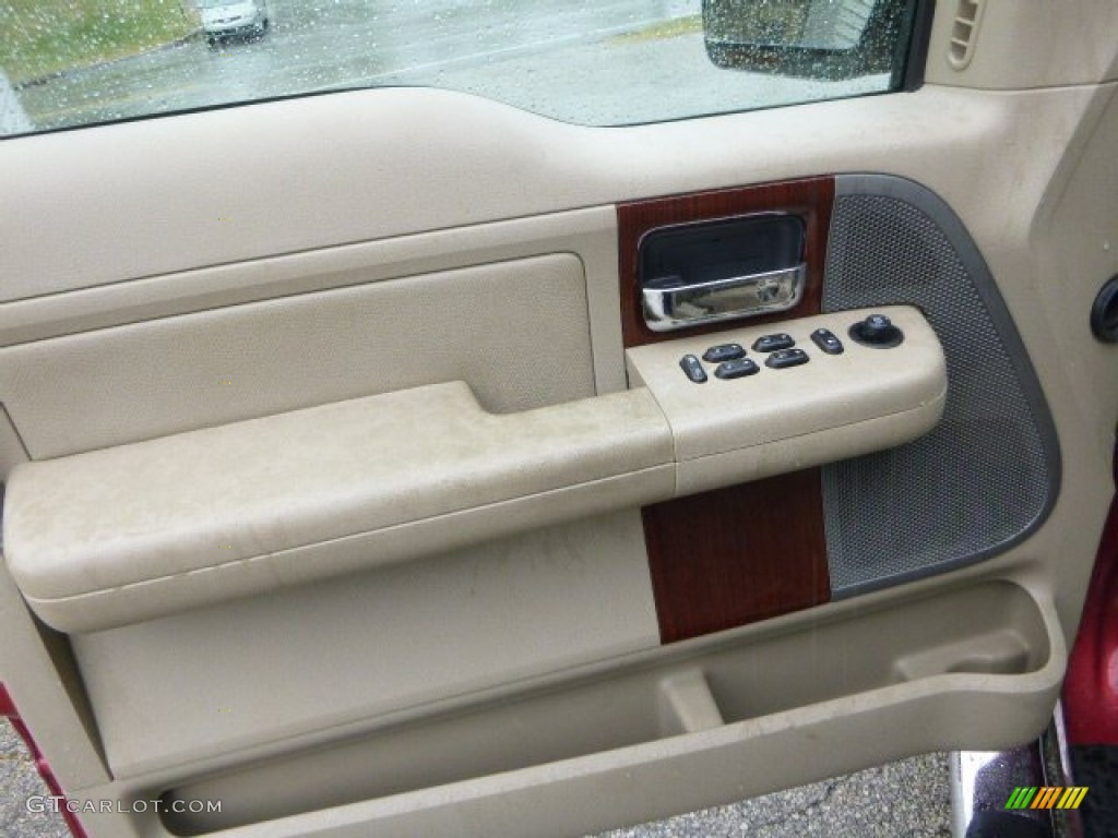 2008 F150 Lariat SuperCab 4x4 - Redfire Metallic / Tan photo #11