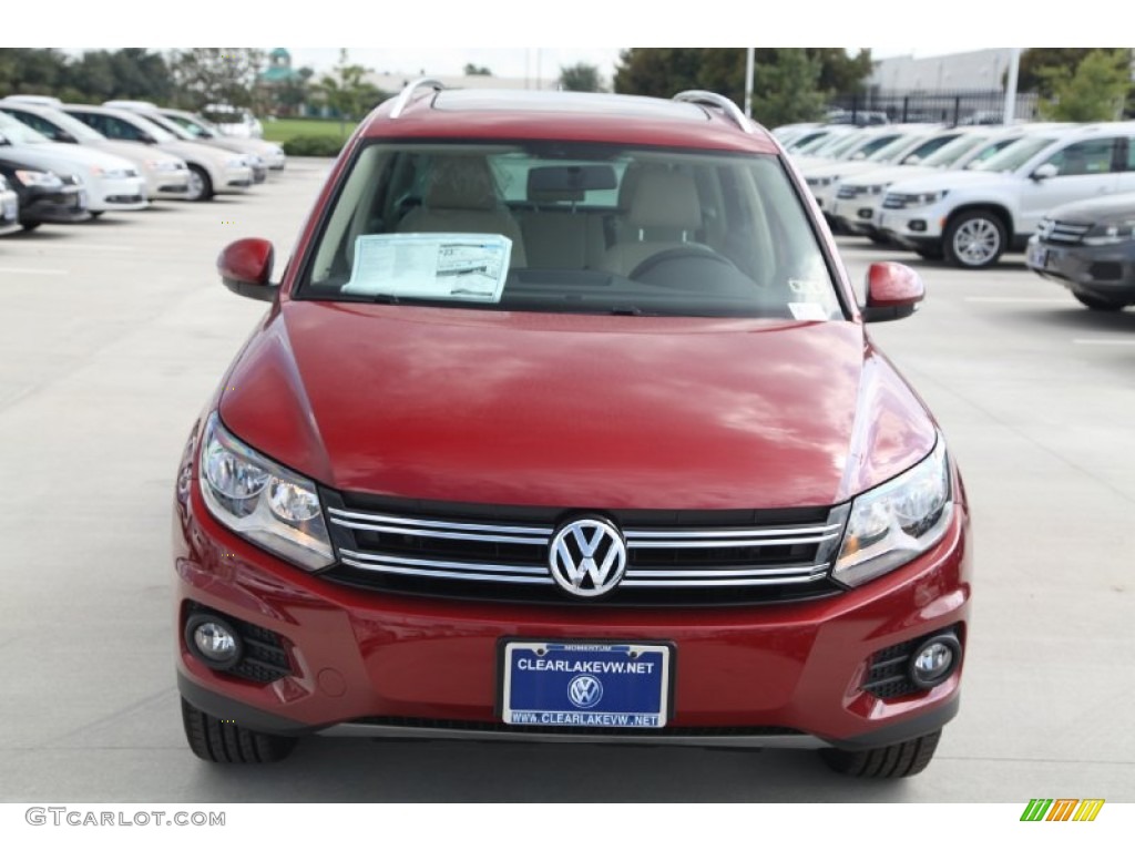 2015 Tiguan SEL - Wild Cherry Metallic / Sandstone photo #2